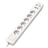 TRIPP LITE POWER EXT SURGE 6WAY E FRENCH 2USB 16A 1.8M TLP6F18USB
